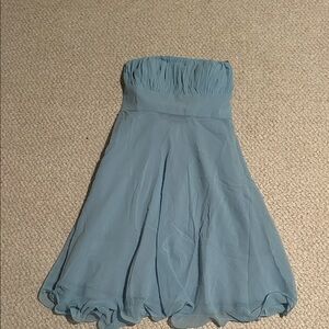 Elegant Blue Strapless Dress